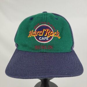Vintage Hard Rock Cafe Berlin Snapback Baseball Hat Multicolor Love All Serve Al